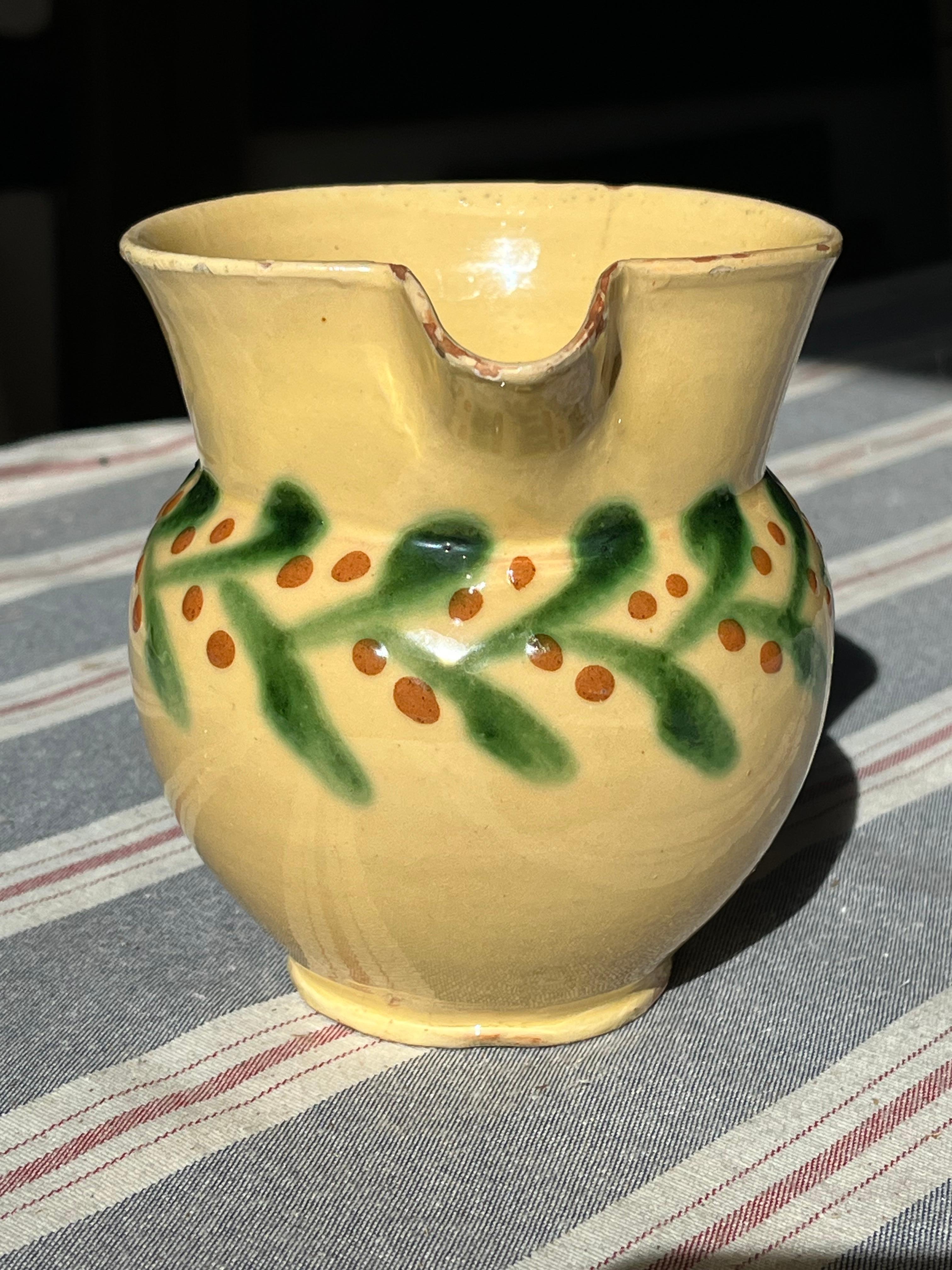 French Provincial French Country Pitcher, Jaspe
