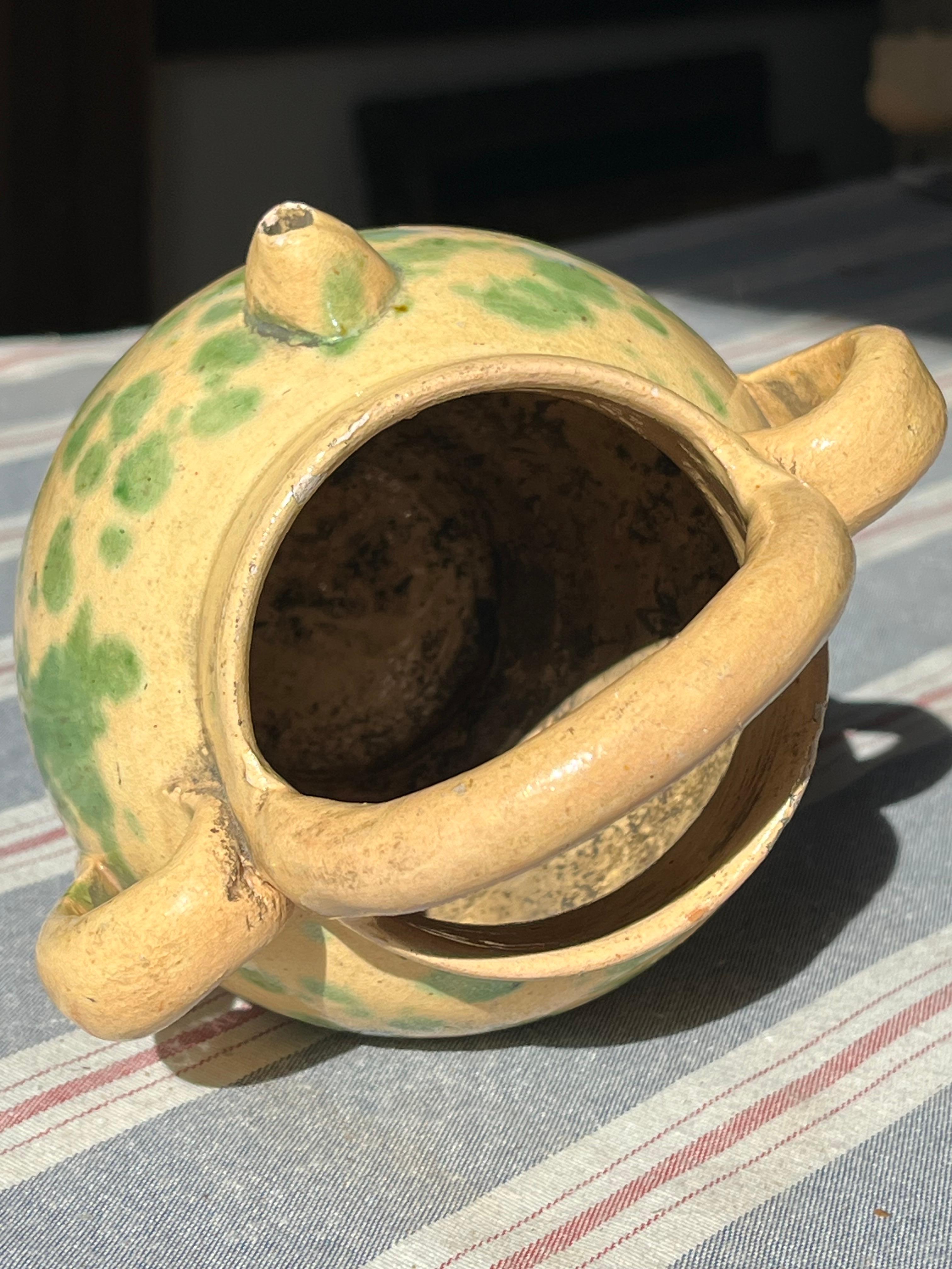 French Country Pitcher, Jaspe In Good Condition In Doylestown, PA