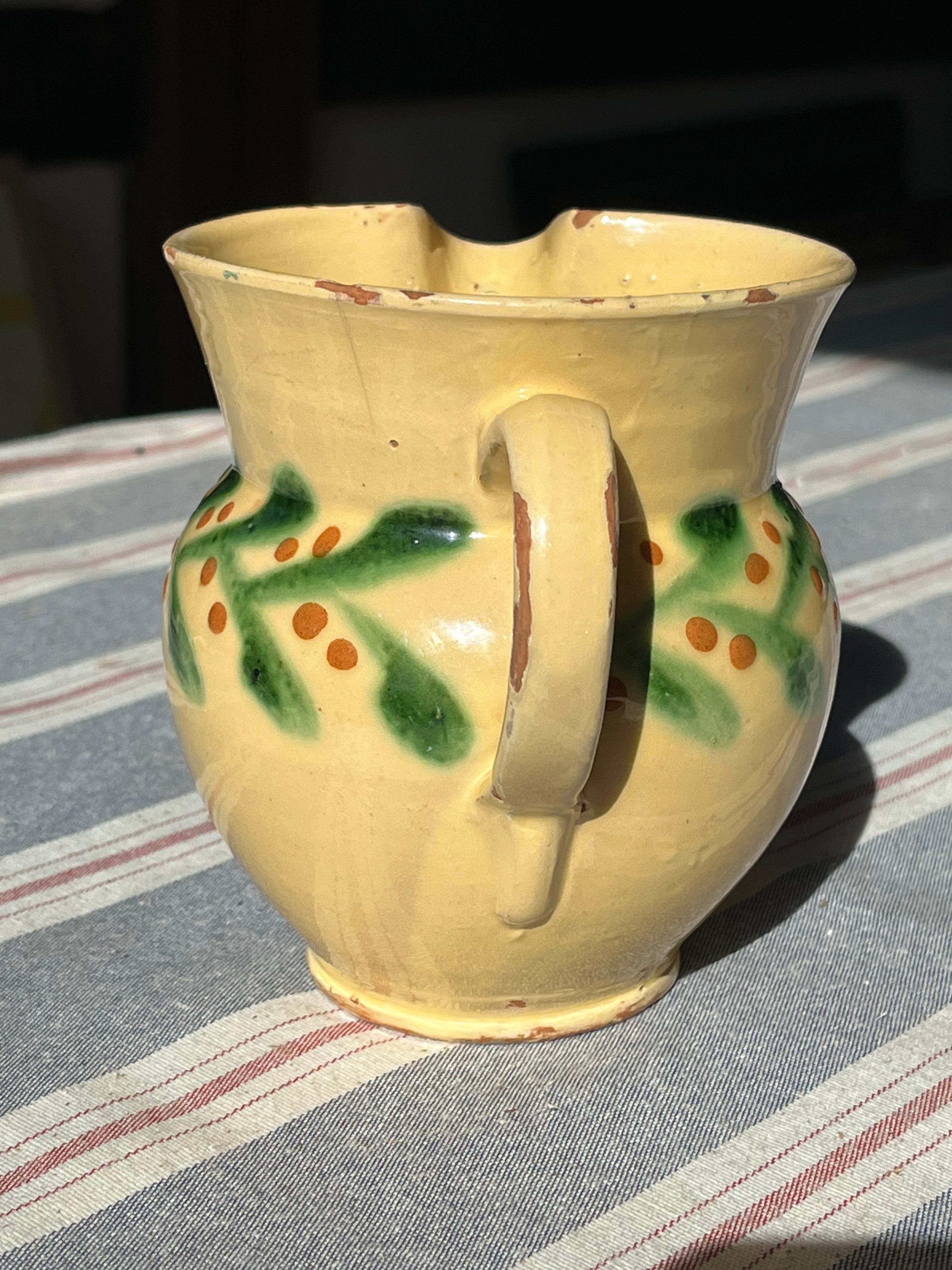 19th Century French Country Pitcher, Jaspe