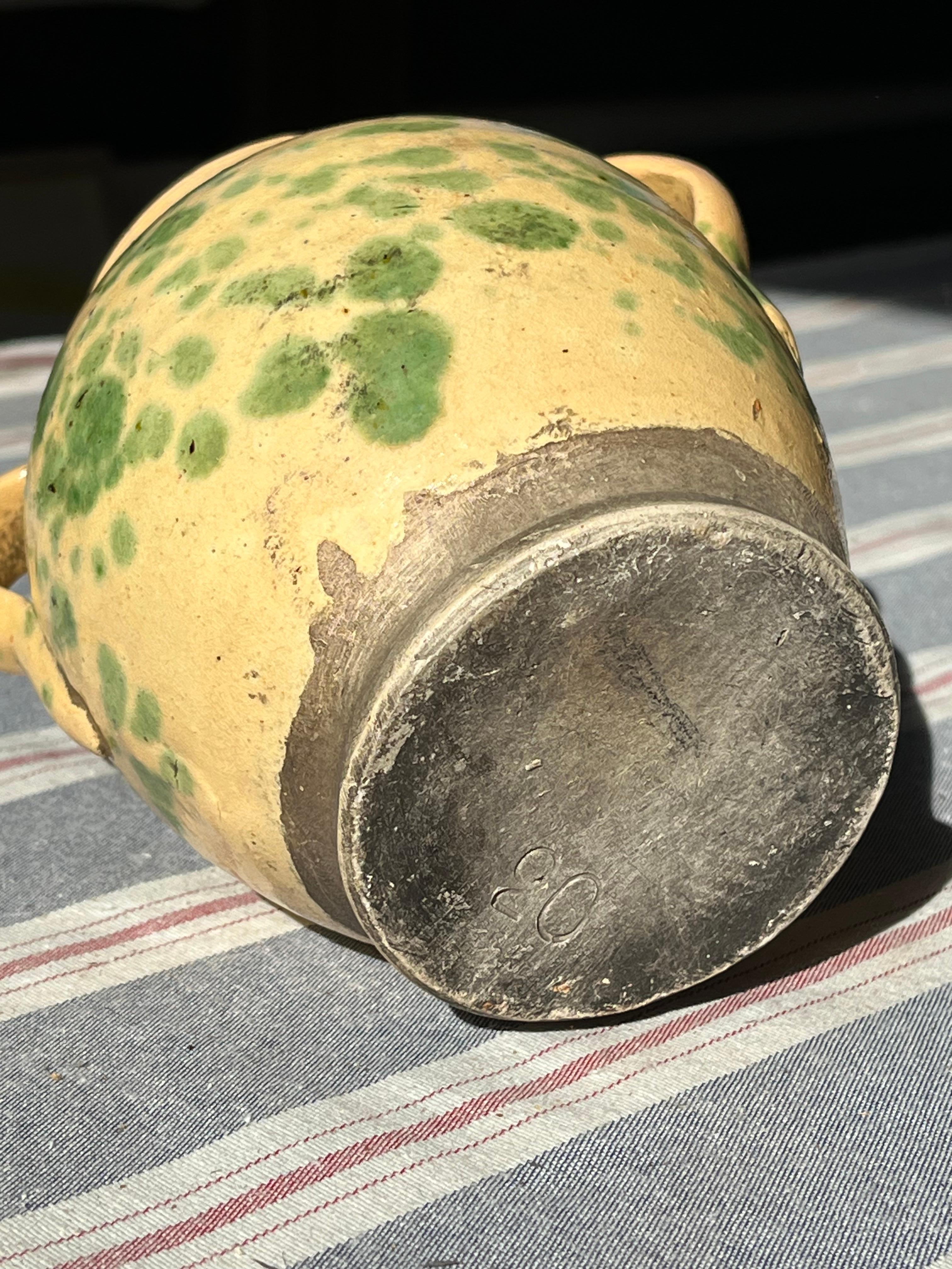 19th Century French Country Pitcher, Jaspe