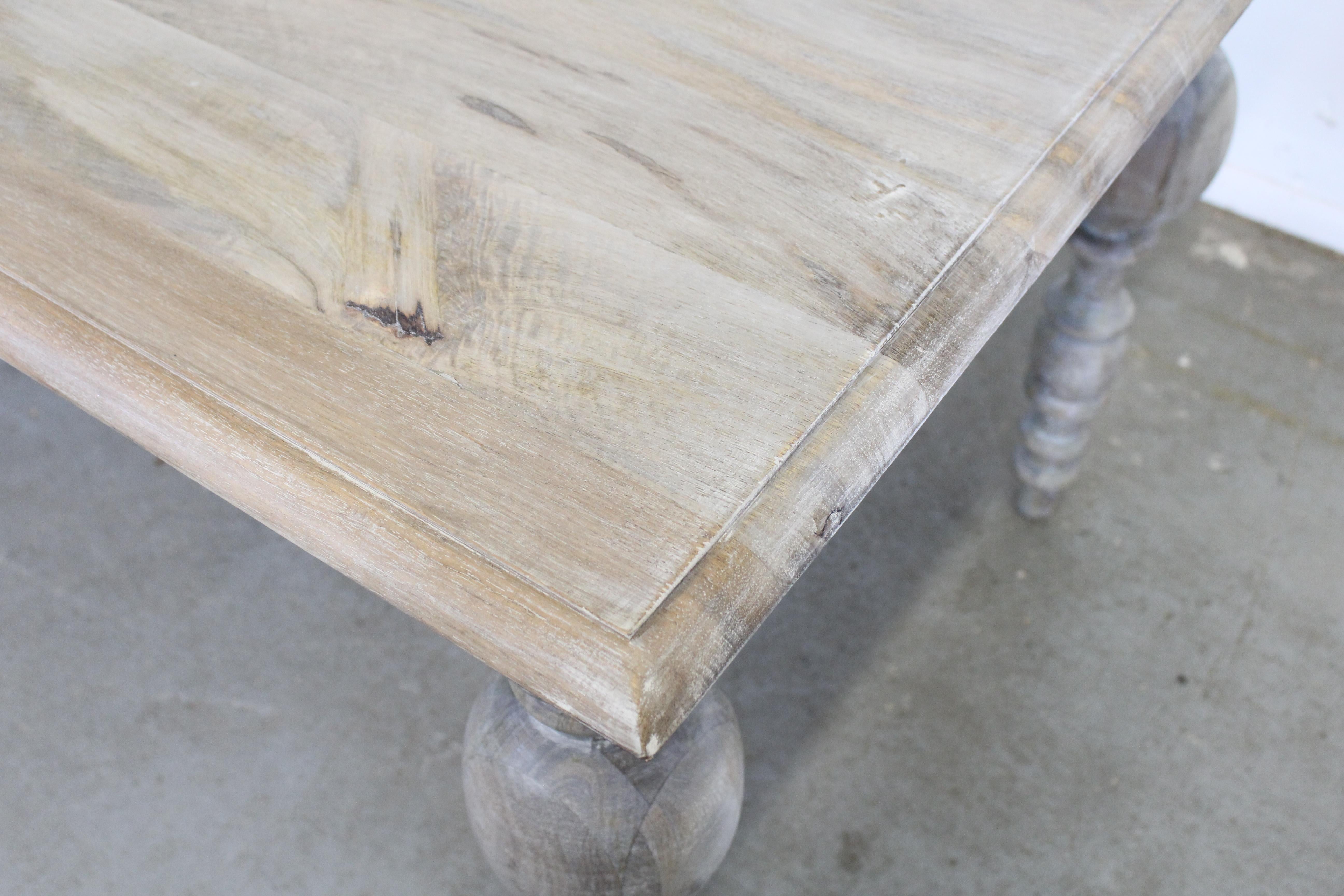 Table de salle à manger de ferme gris rustique de style campagnard français de 203 cm en vente 1