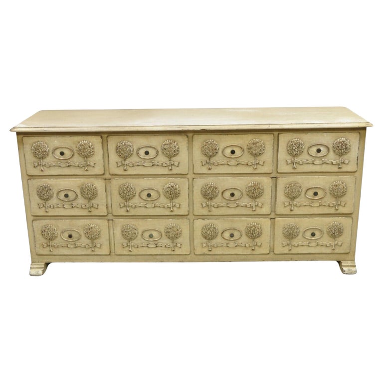 French Country Provincial Cream Distress Painted 8 Drawer Dresser by Roundtree For Sale at 1stDibs French Country Provincial Cream Distress Painted 8 Drawer Dresser by Roundtree For Sale at 1stDibs