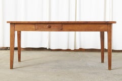 French Country Provincial Farmhouse Fruitwood Dining Table