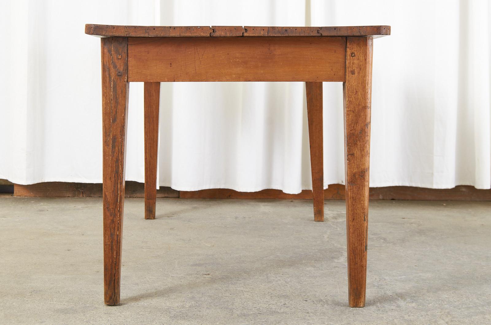 French Country Provincial Farmhouse Fruitwood Dining Table 1