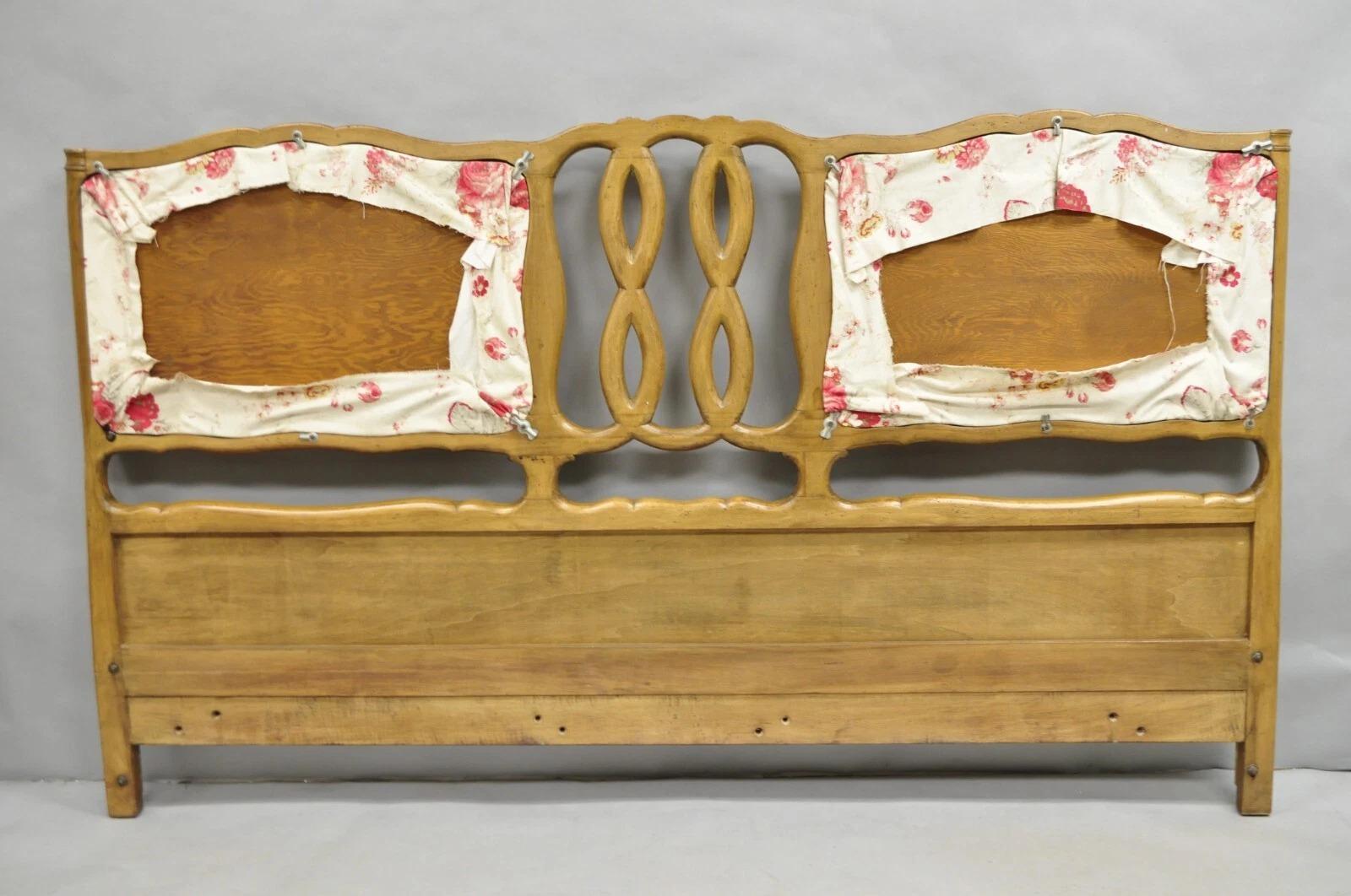 Testiera per letto matrimoniale French Country Provincial Hollywood Regency Pretzel Scroll King Sz in vendita 4