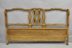 French Country Provincial Hollywood Regency Pretzel Scroll King Sz Bed Headboard