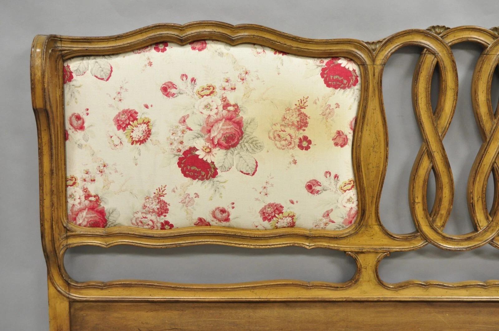 Testiera per letto matrimoniale French Country Provincial Hollywood Regency Pretzel Scroll King Sz in vendita 1