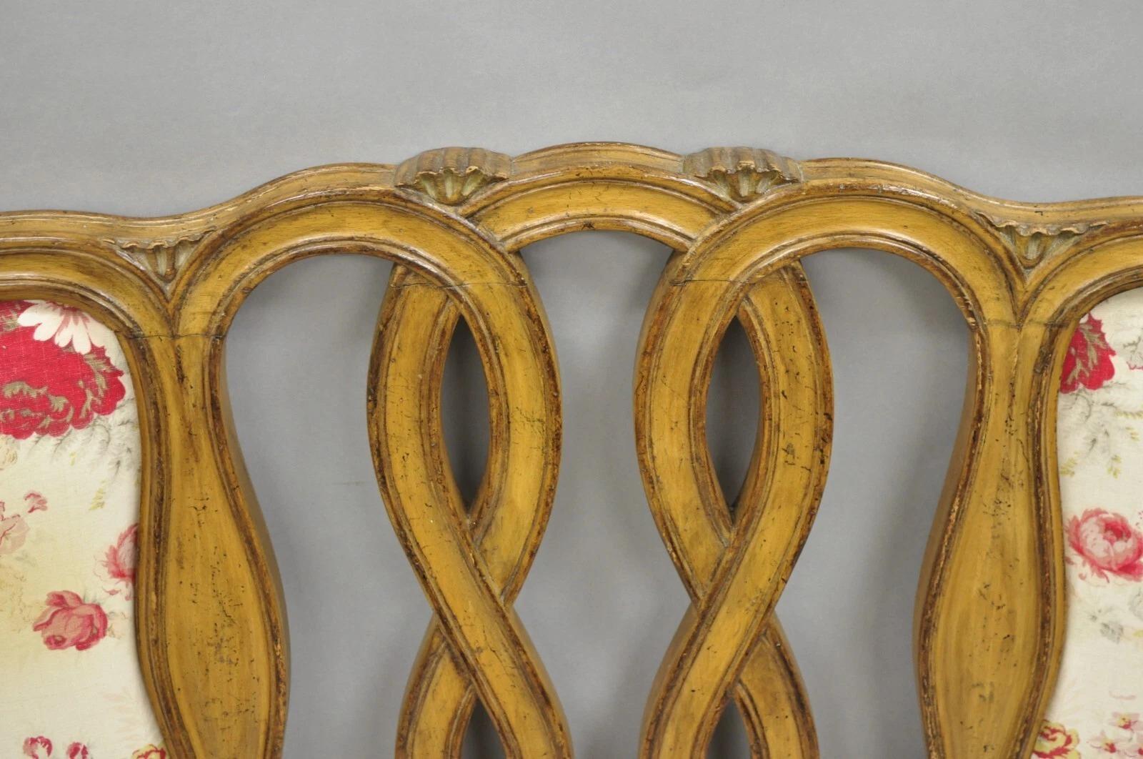 Testiera per letto matrimoniale French Country Provincial Hollywood Regency Pretzel Scroll King Sz in vendita 2