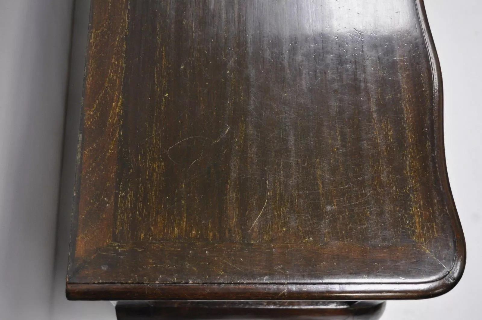 Brass French Country Provincial Style Bombe Nightstands Attr. Auffray - a Pair For Sale