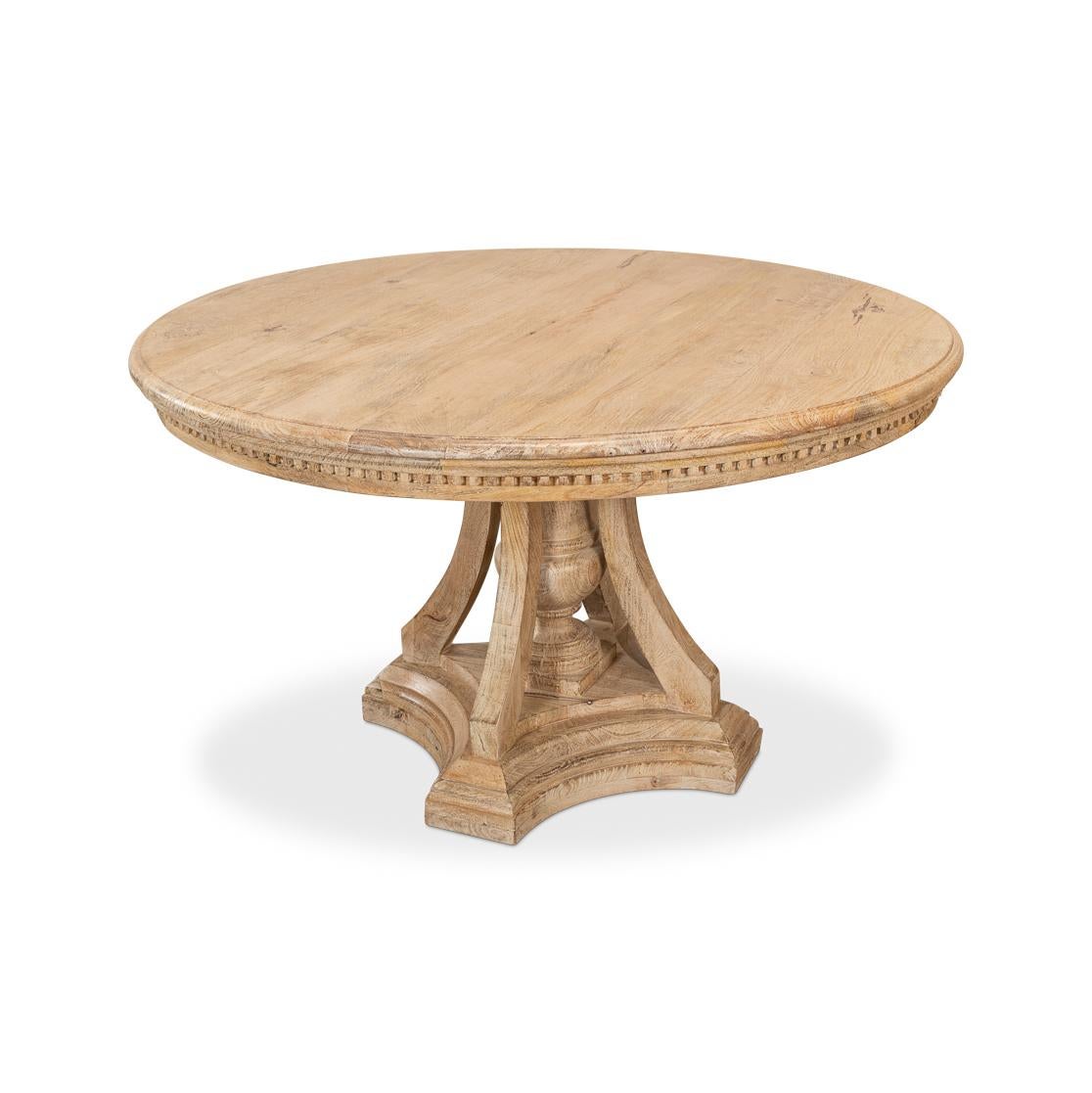 Contemporary French Country Round Dining Table For Sale