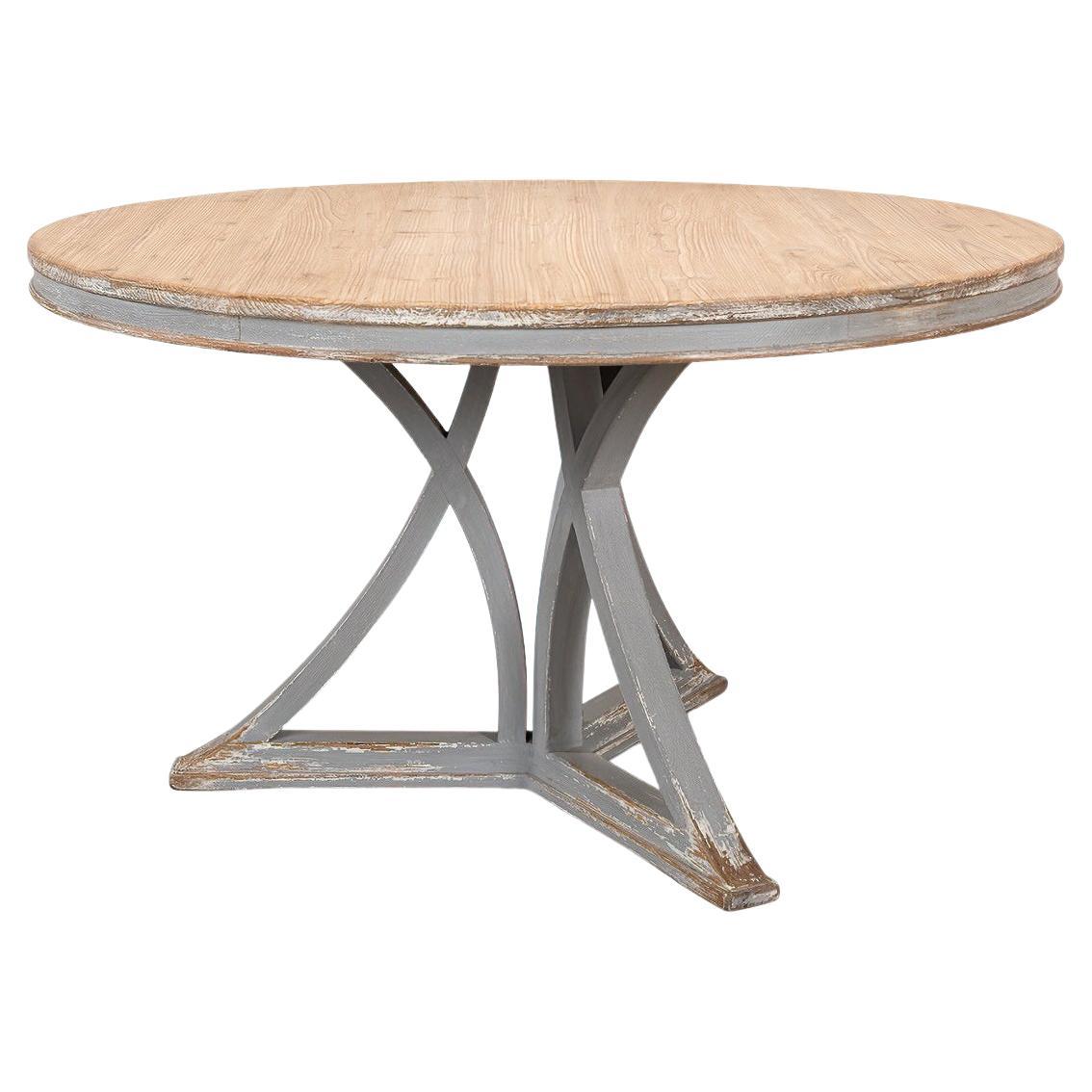French Country Round Dining Table For Sale