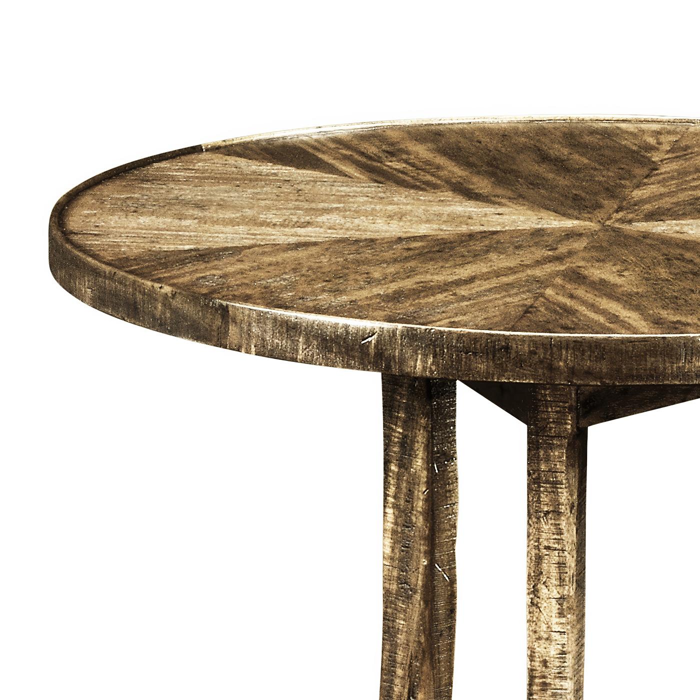 Französisches Land Runde End Tabelle - Medium Brown (Rustikal) im Angebot
