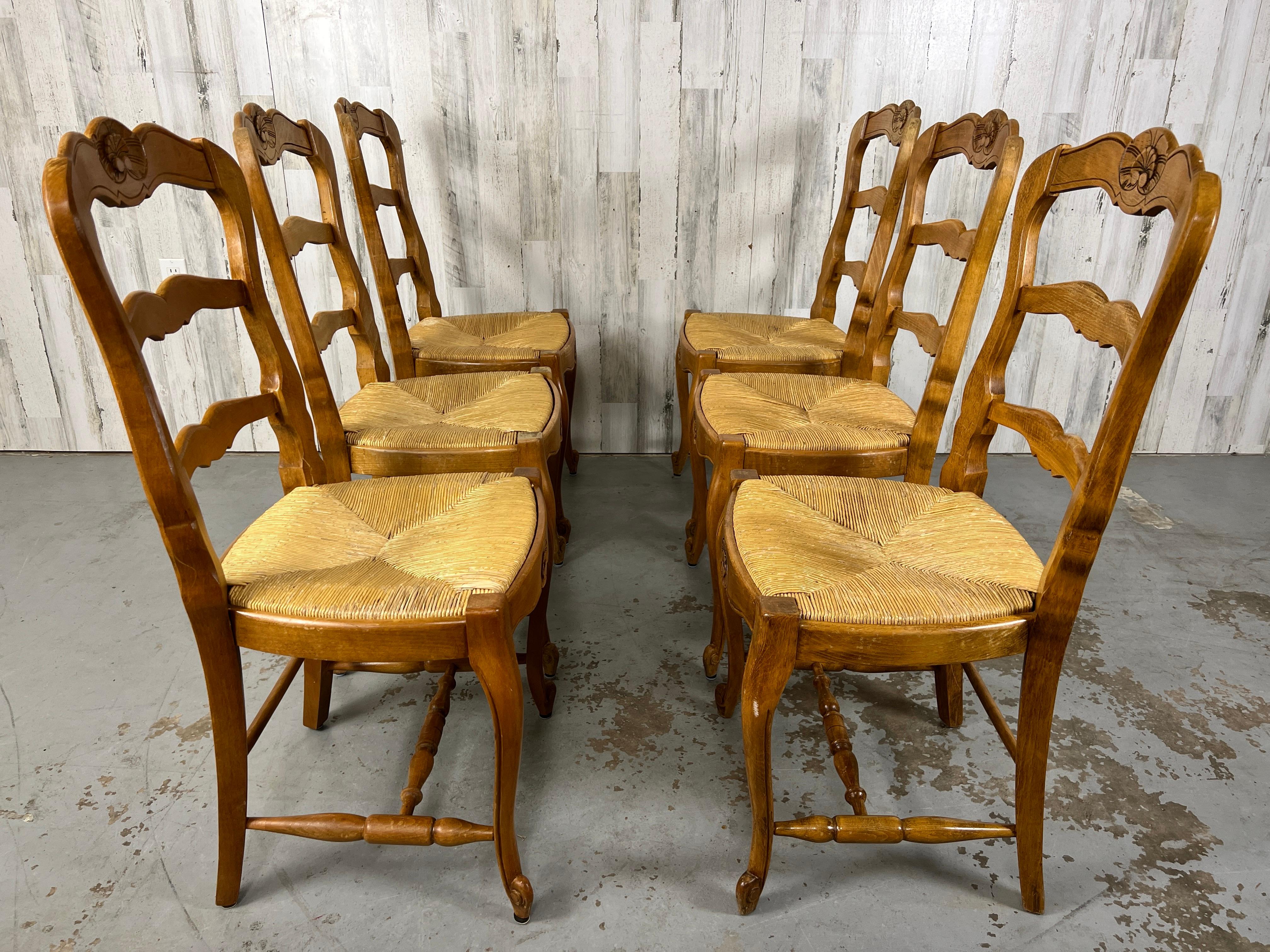 French Country Rush Dining Chairs 4