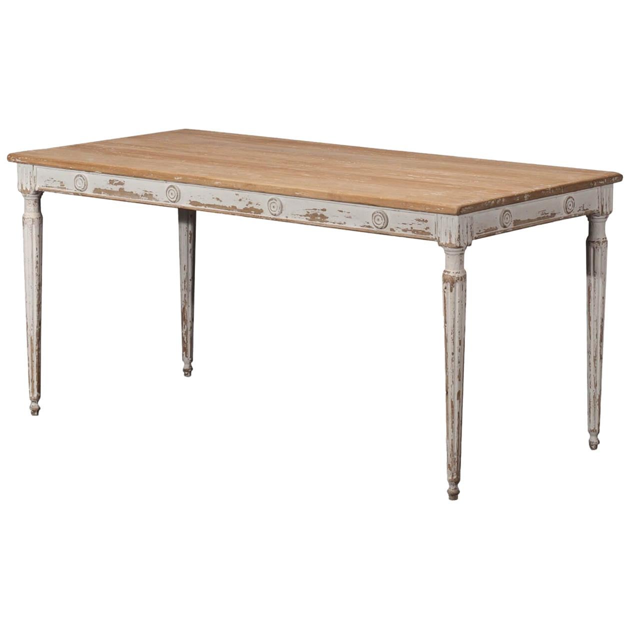 French Country Rustic Dining Table For Sale