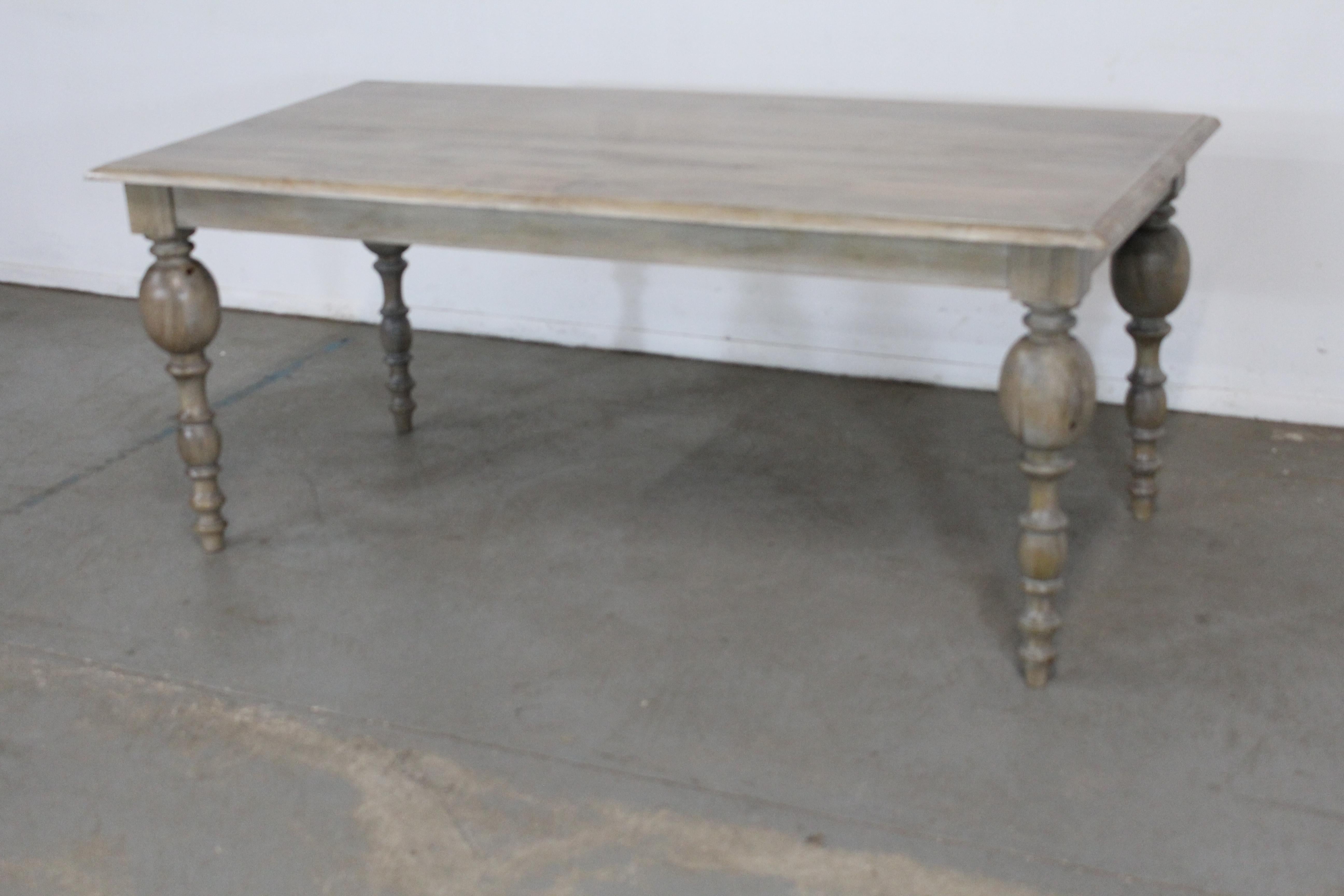 rustic gray dining table