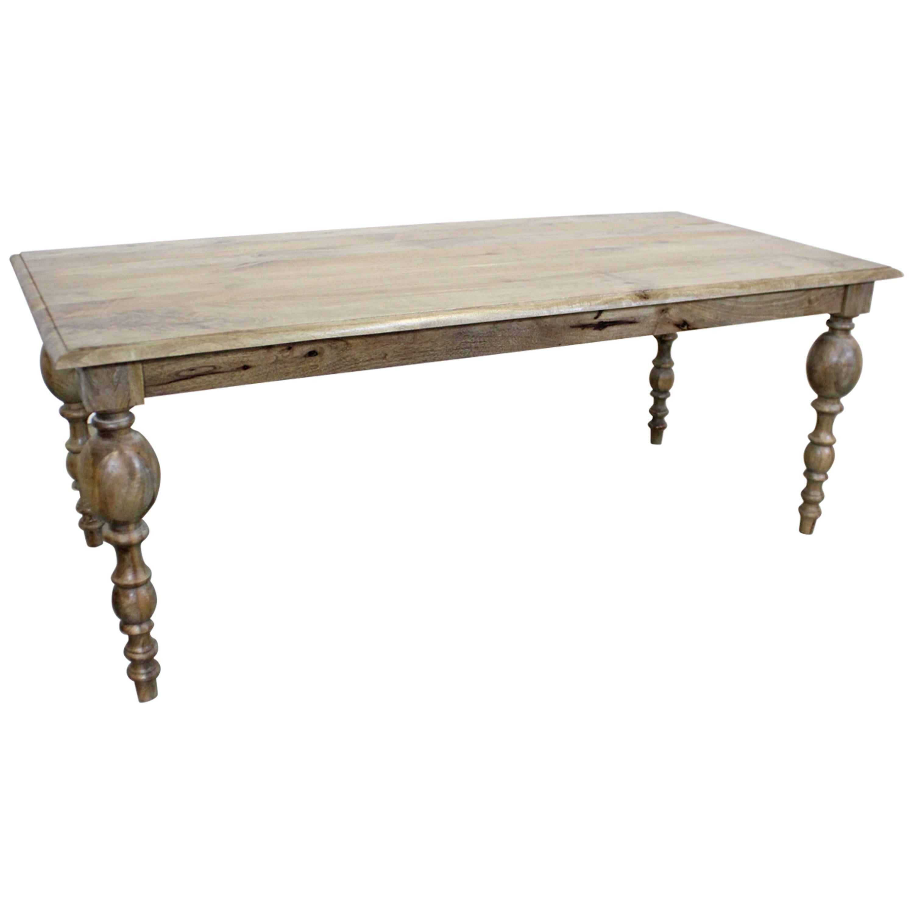 French Country Rustic Gray Farm Dining Table