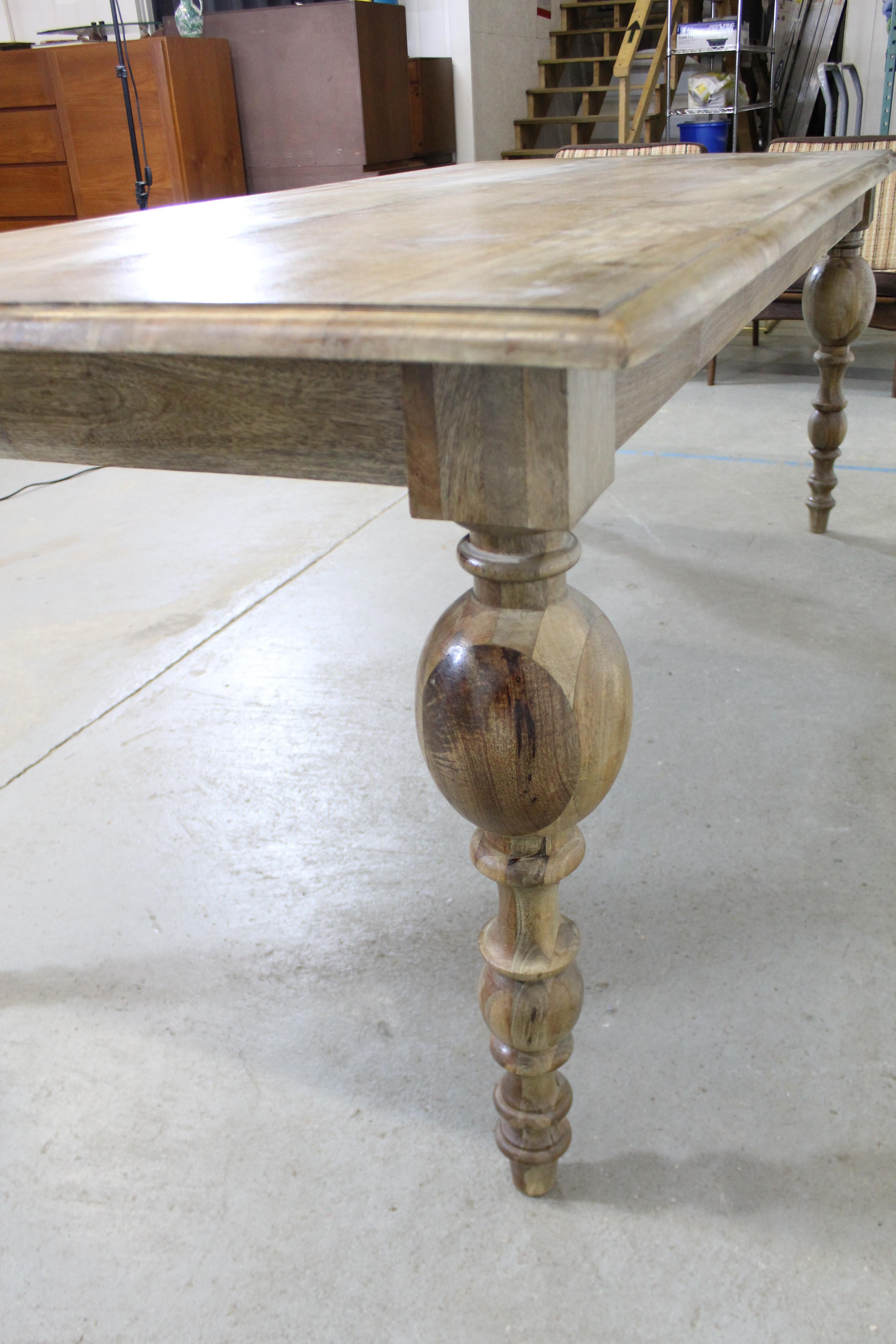 French Country Rustic Gray Farm Dining Table 1