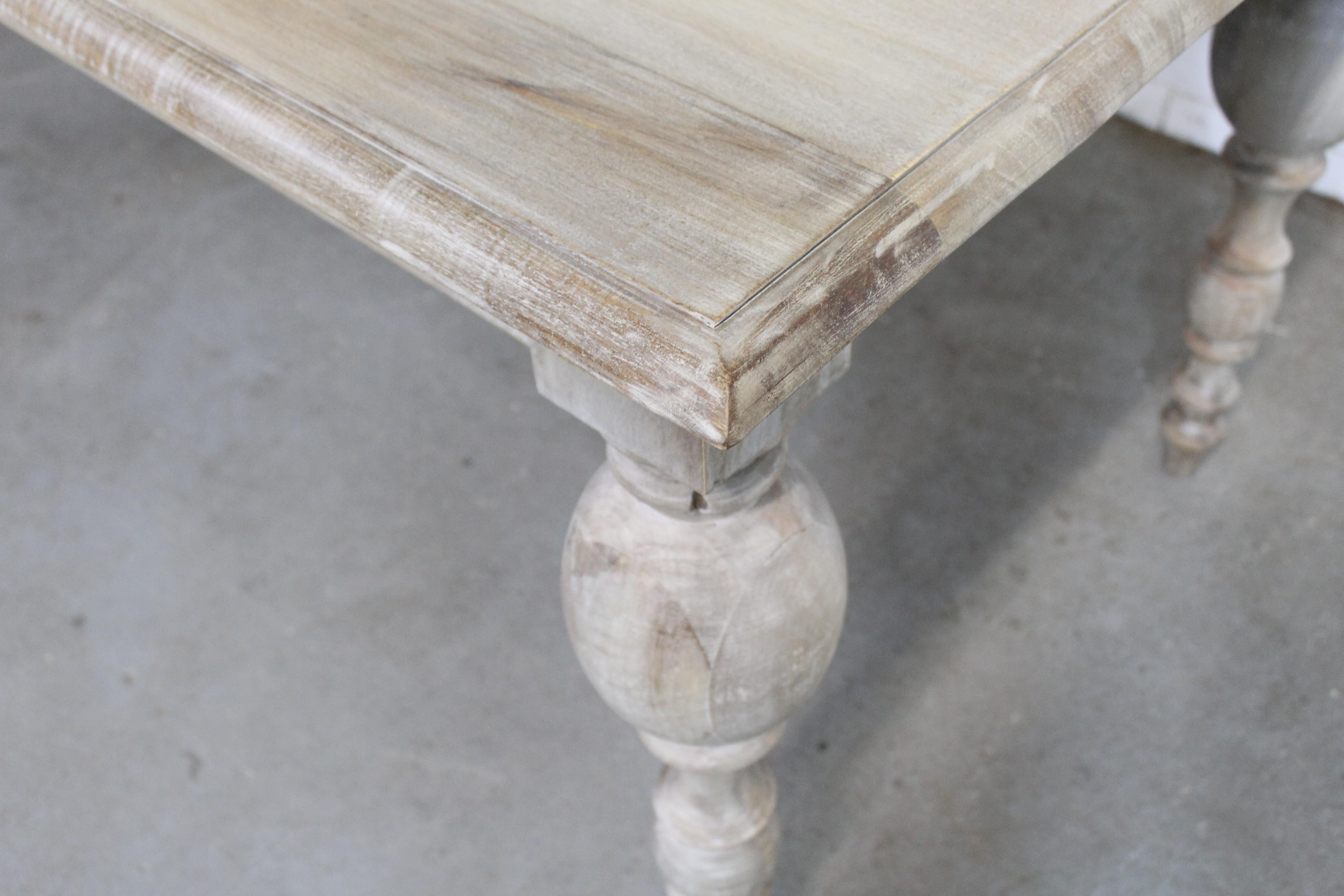 French Country Rustic Natural Gray Farm Dining Table at 1stDibs