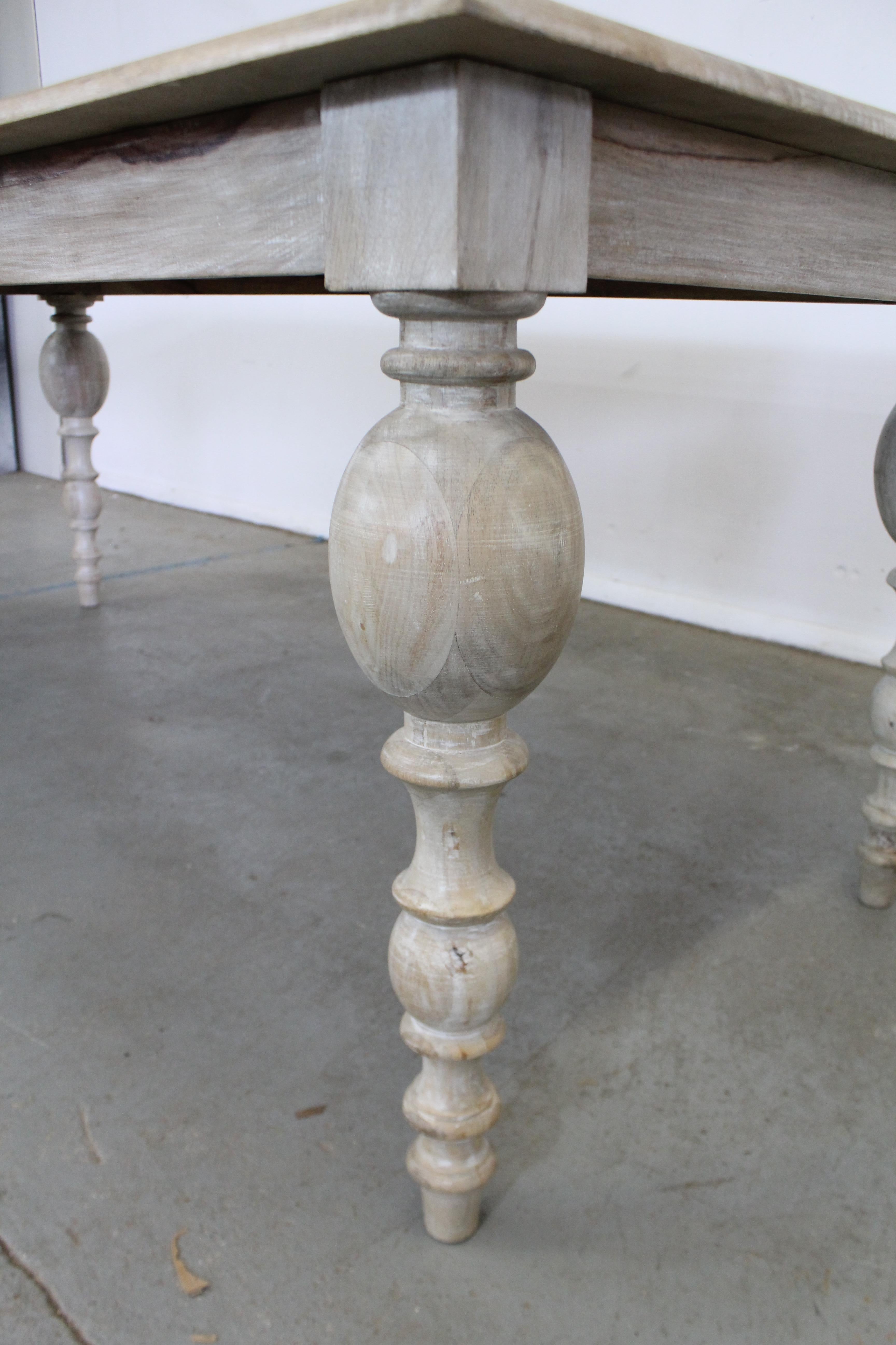 French Country Rustic Natural Gray Farm Dining Table at 1stDibs