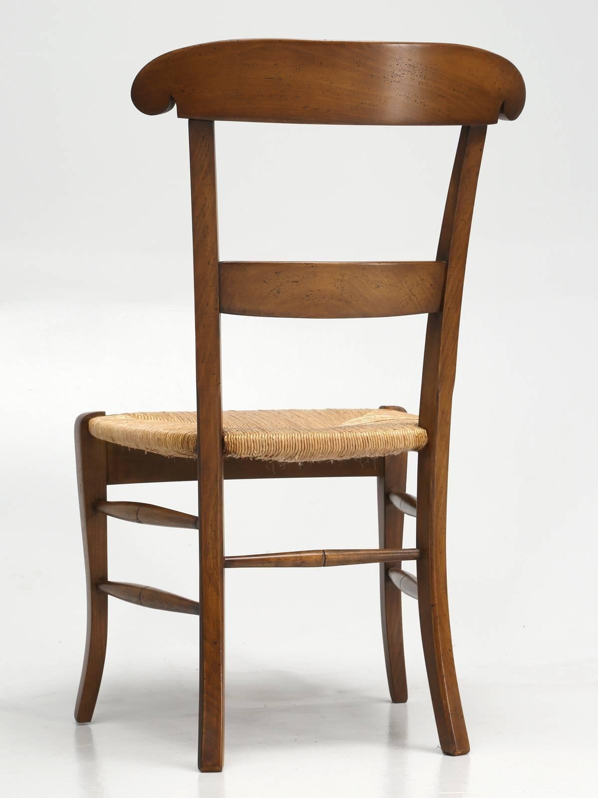 French Country Side Chairs, Handmade in France, Set of 'Eight' in Stock 7