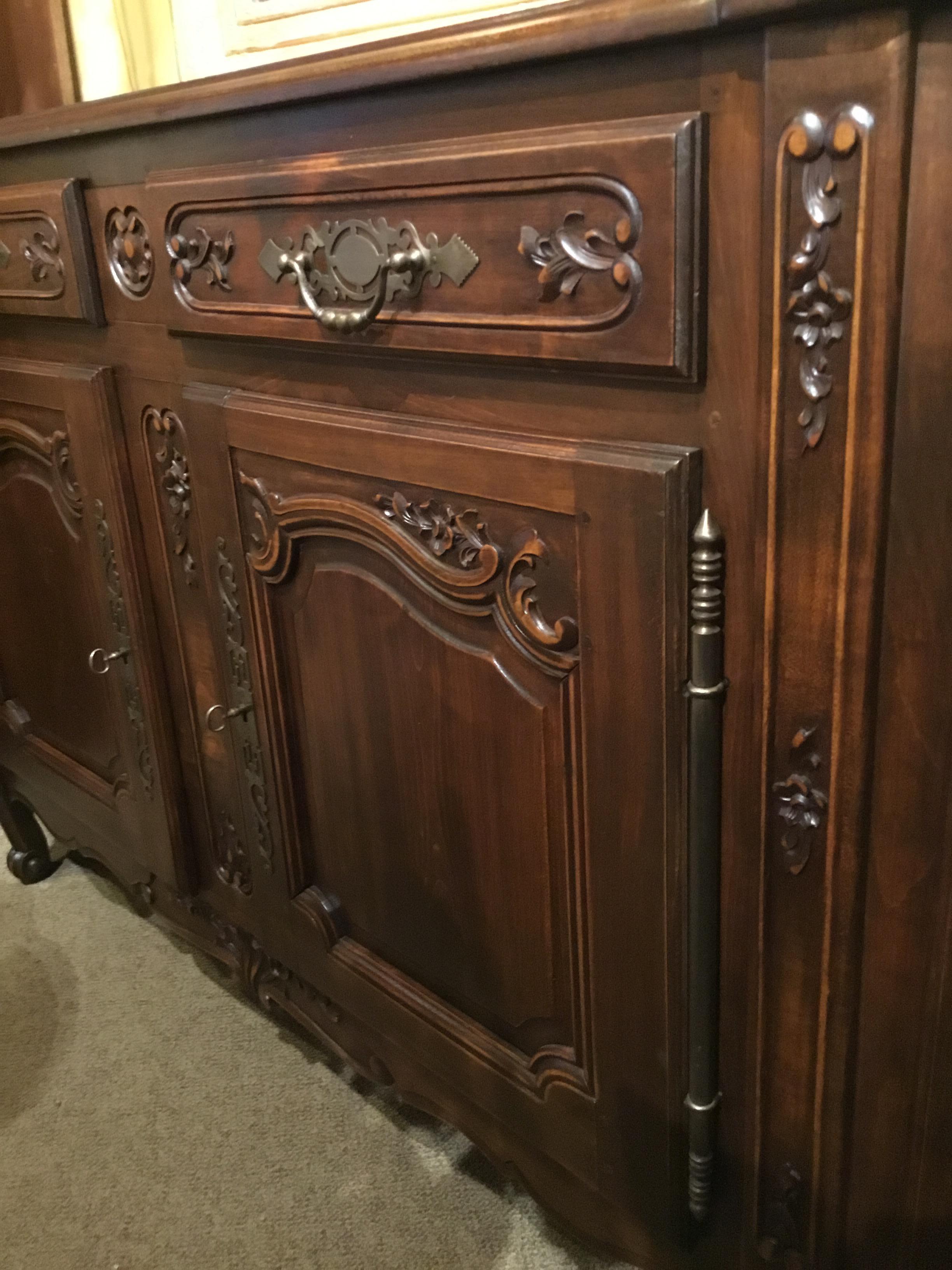 Parquetry French Country Sideboard / buffet ; Louis XV style