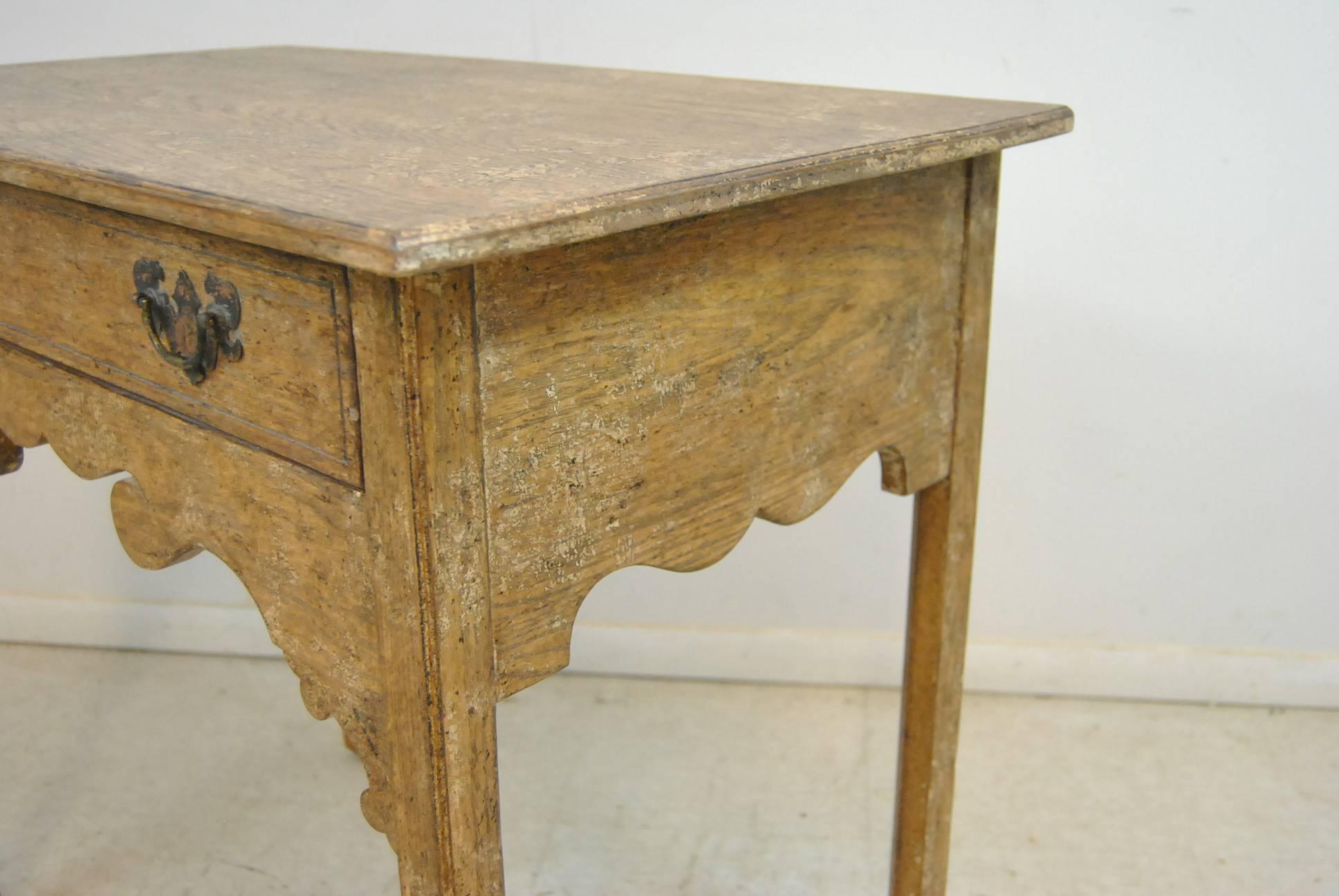 French Country Single Drawer Stand with Distressed Finish by Isenhour In Excellent Condition In Toledo, OH