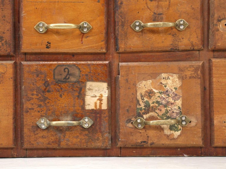 French Country Store 104 Drawer Seed Cabinet in Original ...