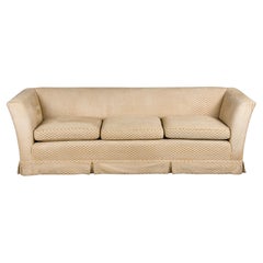 French Country Style 3-Seater Sofa W/ Beige Velvet