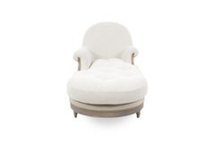 Chaise longue de style provincial français avec finitions naturelles personnalisées