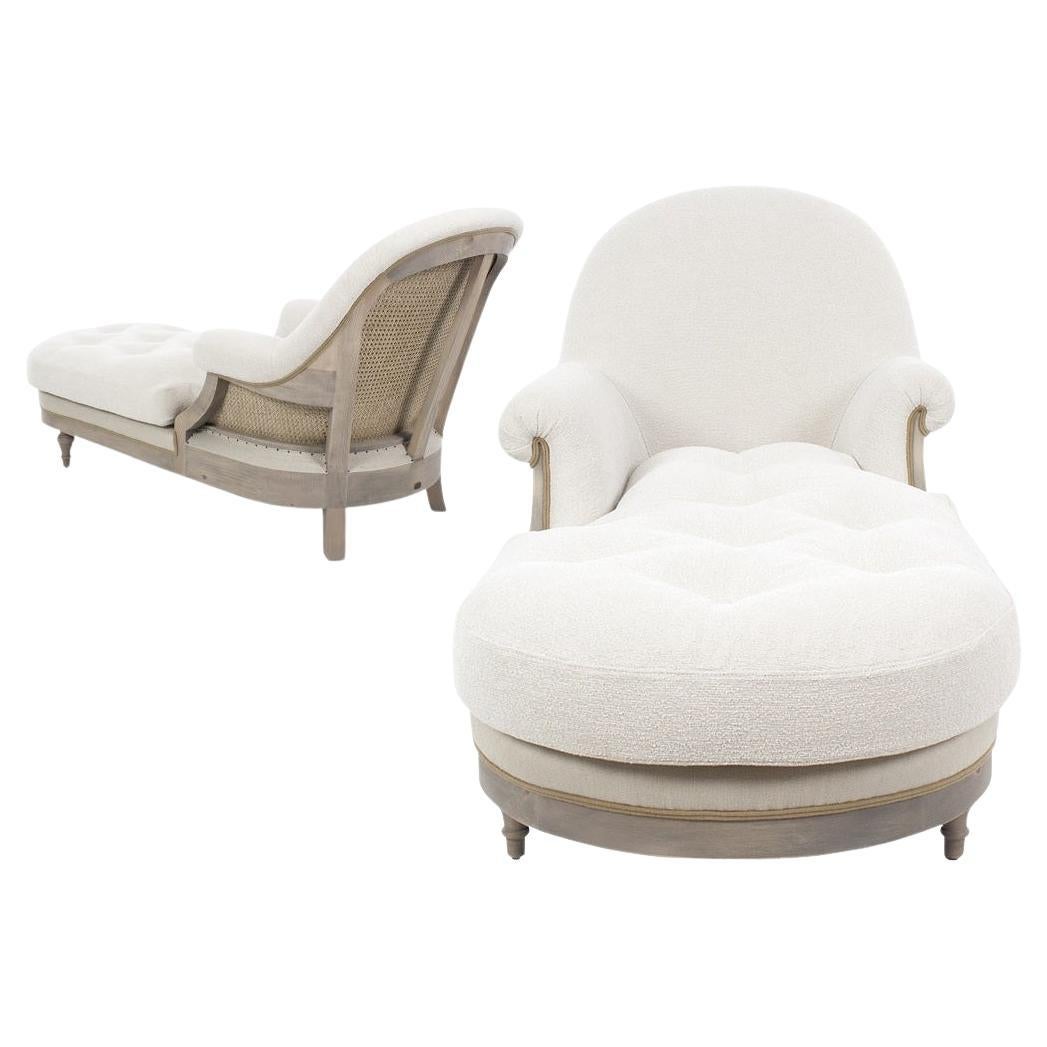 French Provincial Style Chaise Lounge with Custom Natural Finishes