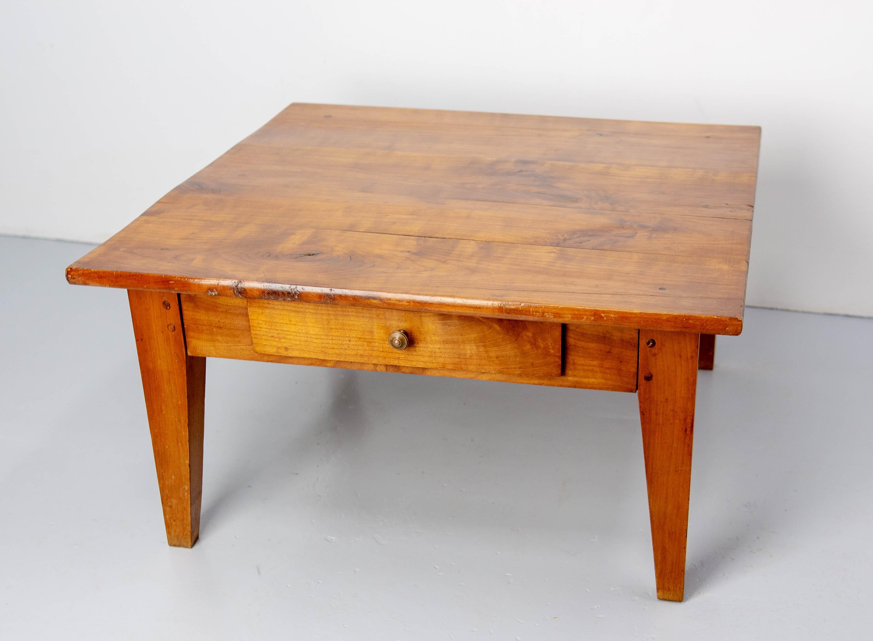 French country style coffee table with two drawers, circa 1960 For Sale 1