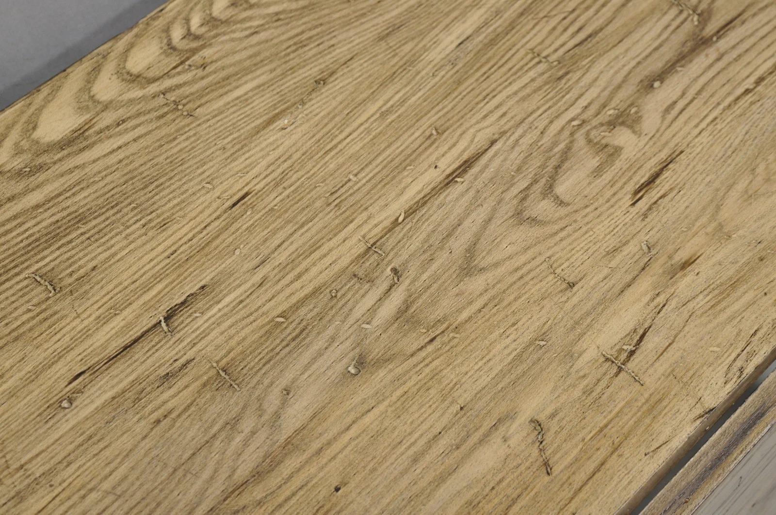 French Room Table de salle à manger ovale à abattant Farmhouse en pin strié en vente 1