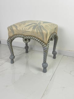 French Country style Pouf with rope details, 1970