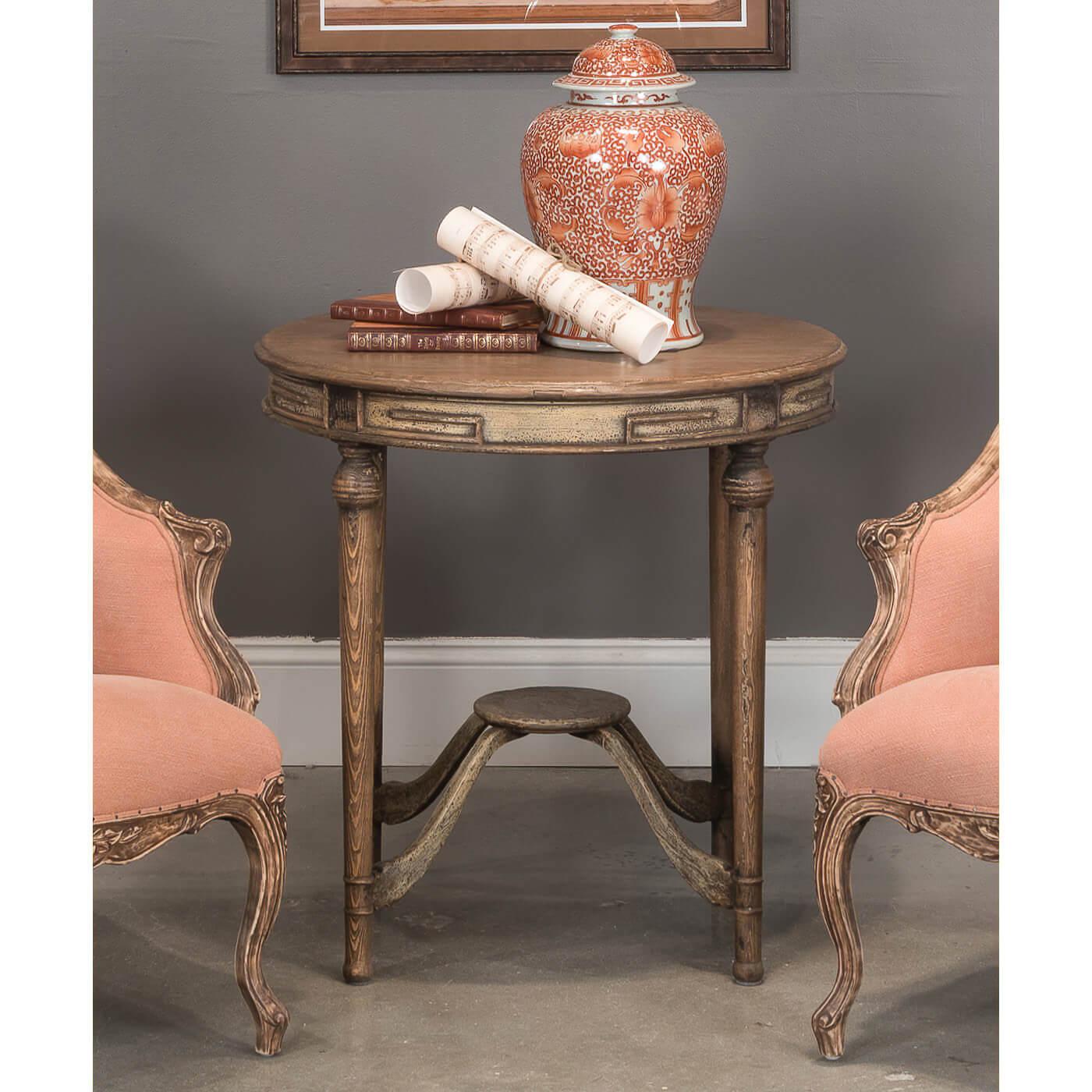 Asian French Country-Style Tea Table For Sale