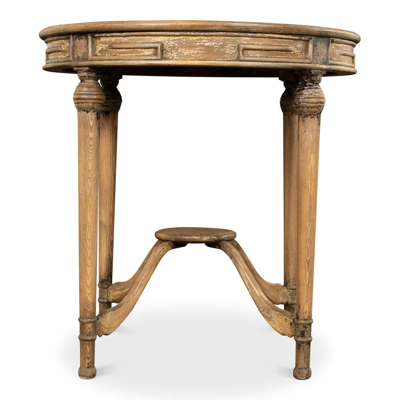 Wood French Country-Style Tea Table For Sale