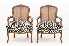 Style Upholstering zébré, 2 chaises de style campagnard français