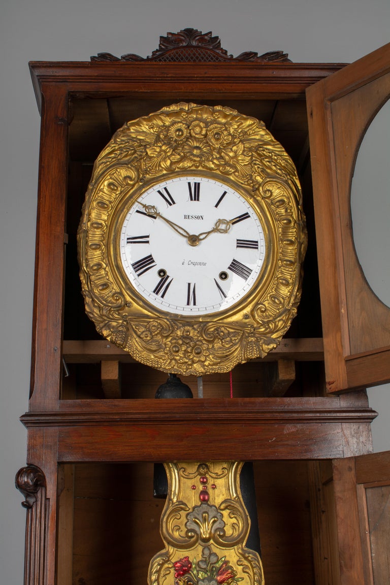 French Country Tall Case Clock For Sale at 1stDibs