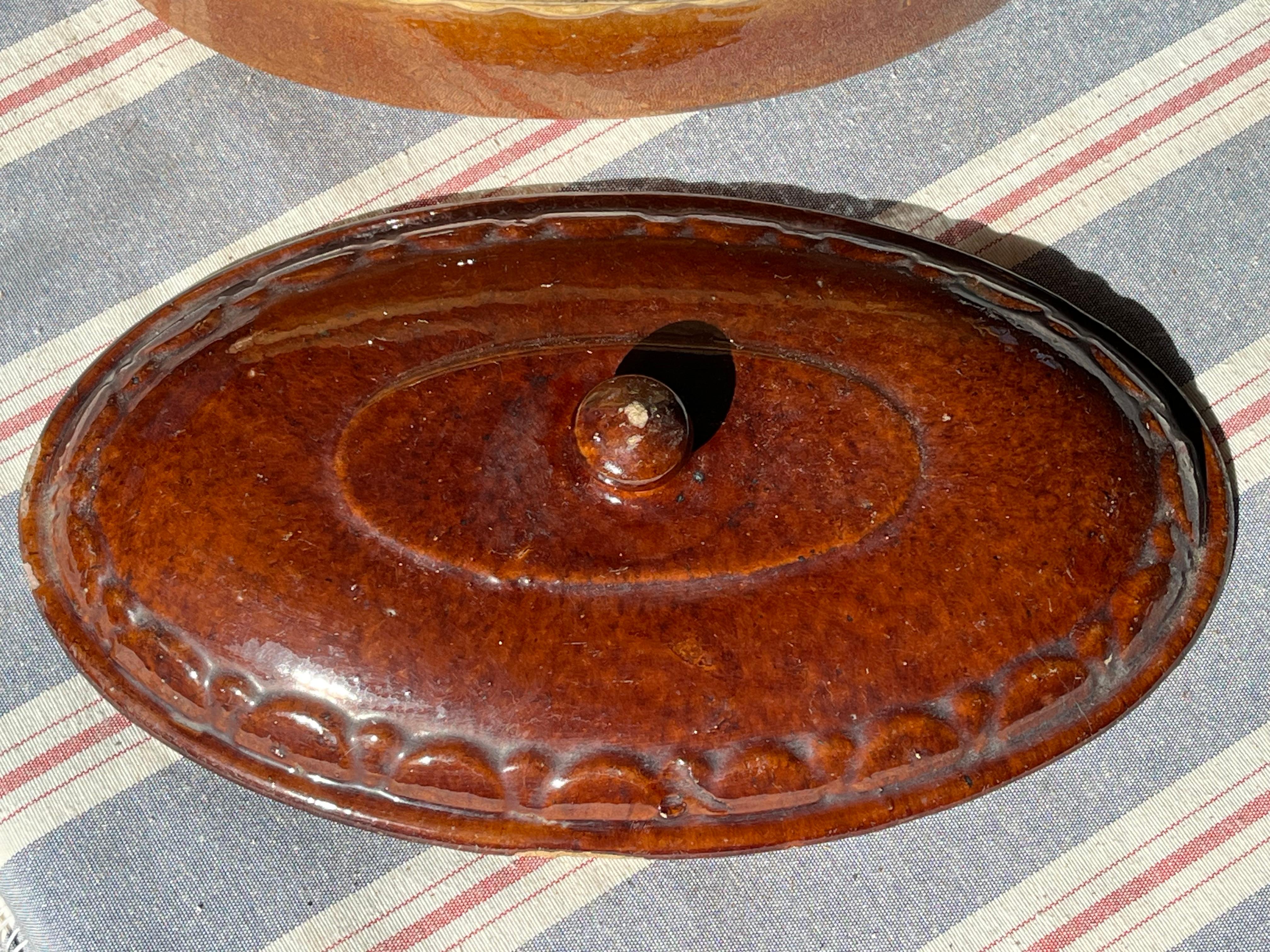 Terracotta Zuppiera francese di campagna, regione della Savoia