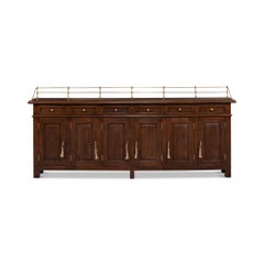 French Country Walnut Buffet Sideboard