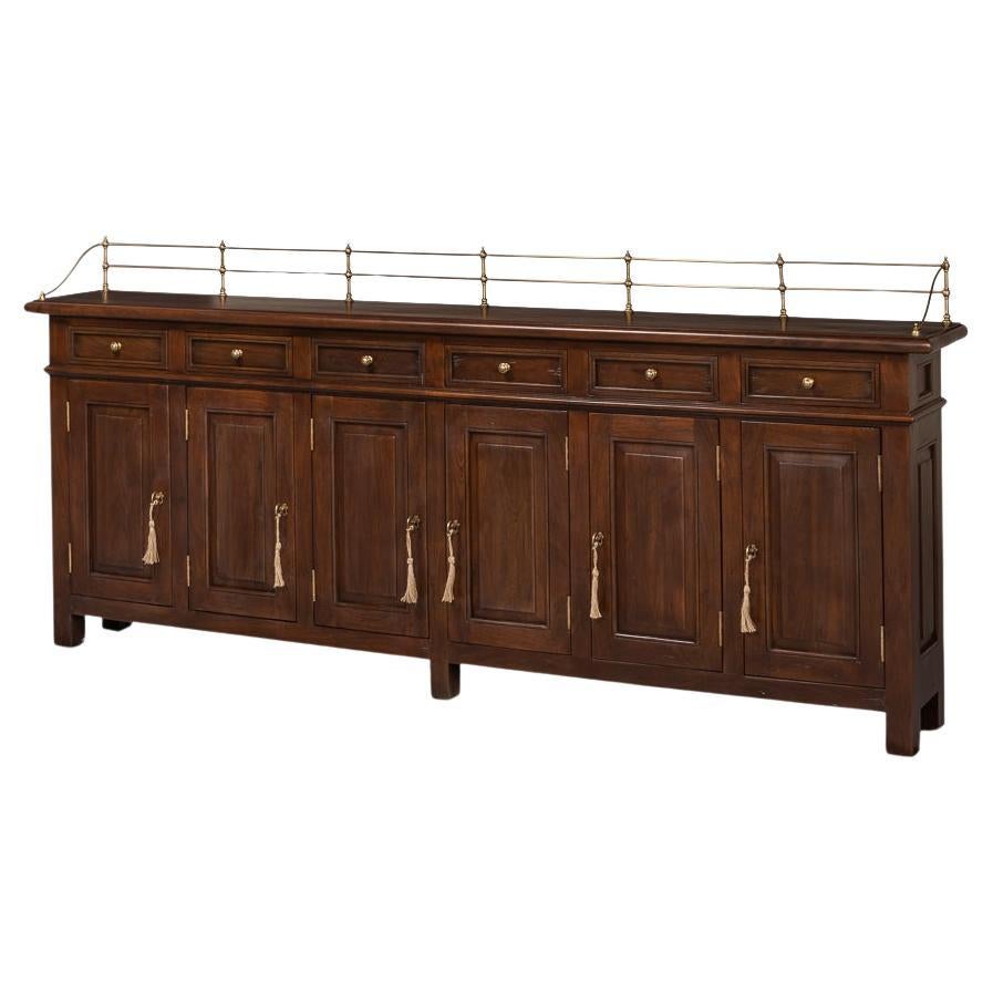 French Country Walnut Buffet Sideboard For Sale