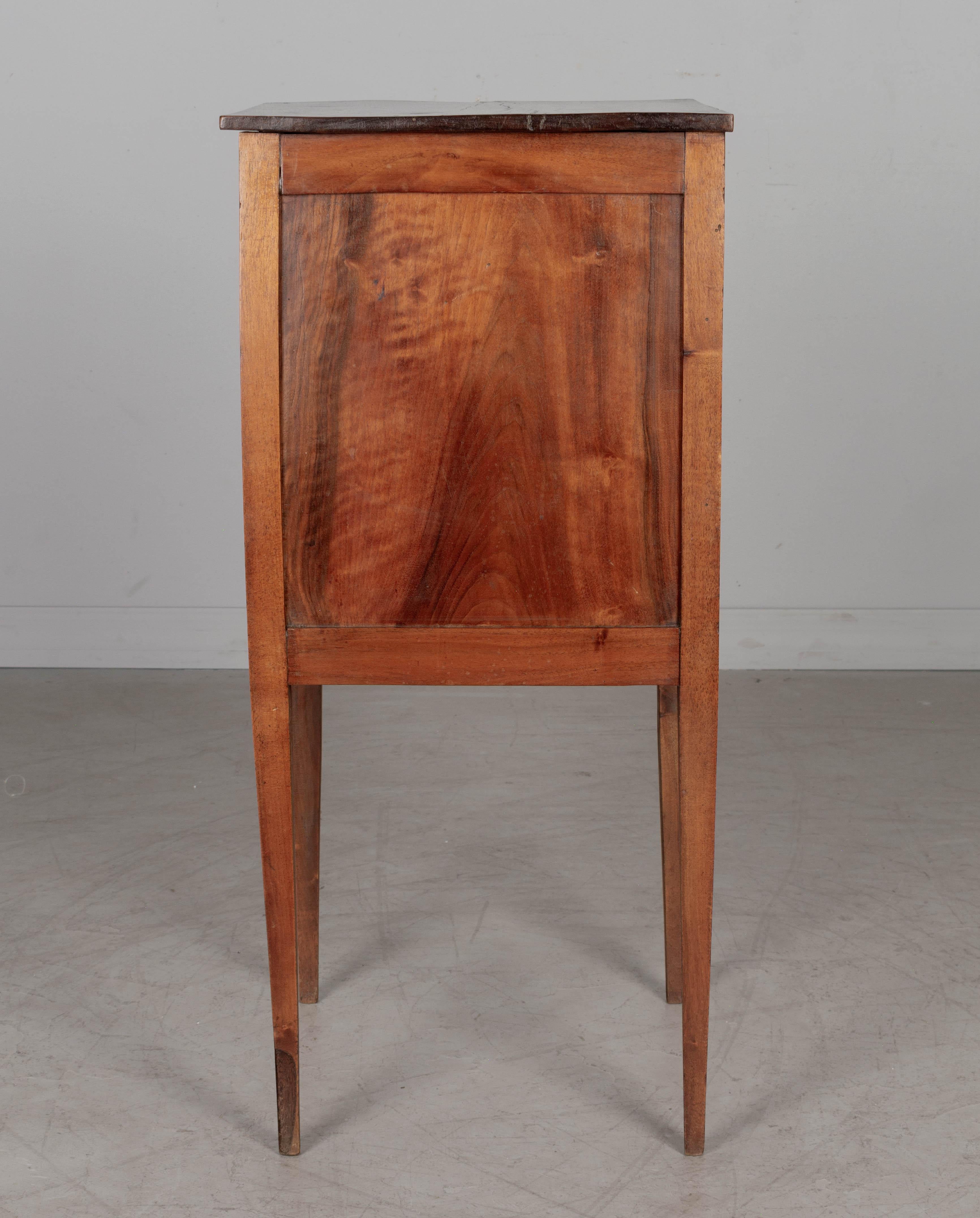 French Country Walnut Side Table with Tambour Door For Sale 3
