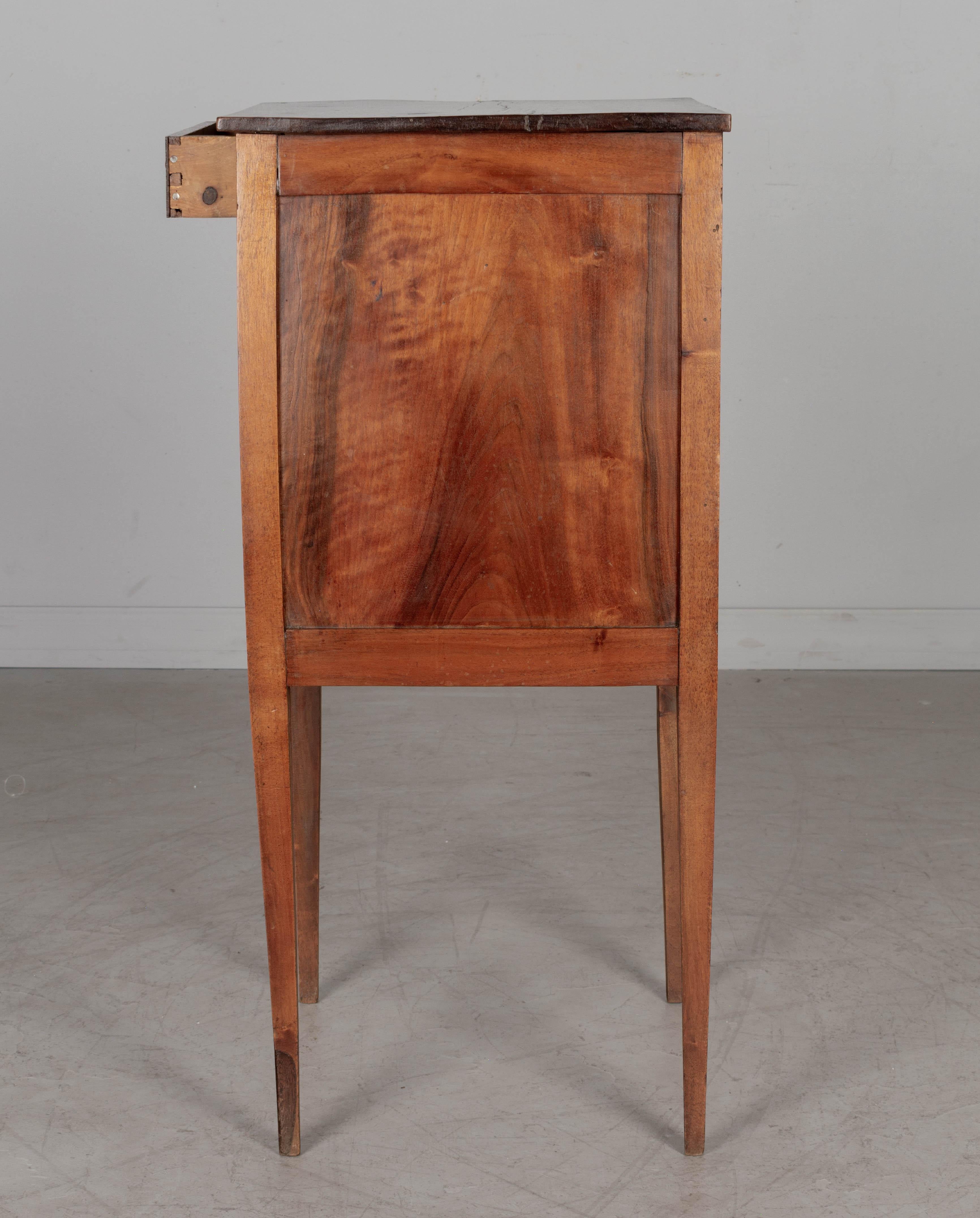 French Country Walnut Side Table with Tambour Door For Sale 4