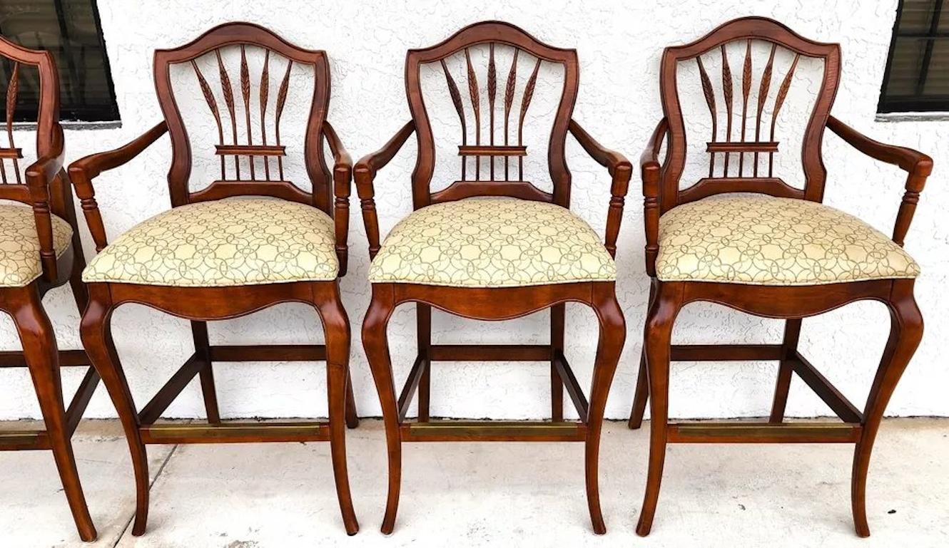 French Country Wheatback Bar Stools For Sale 2
