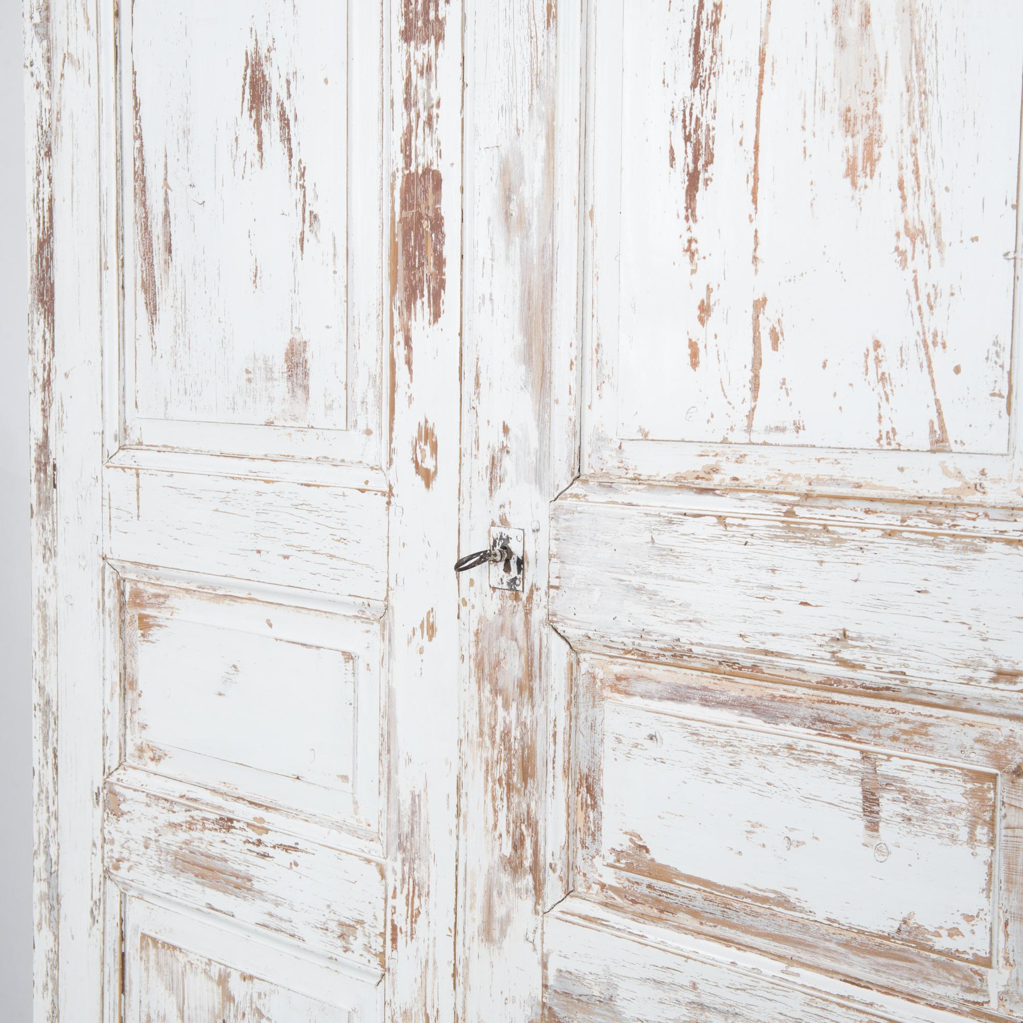 Painted French Country White Armoire