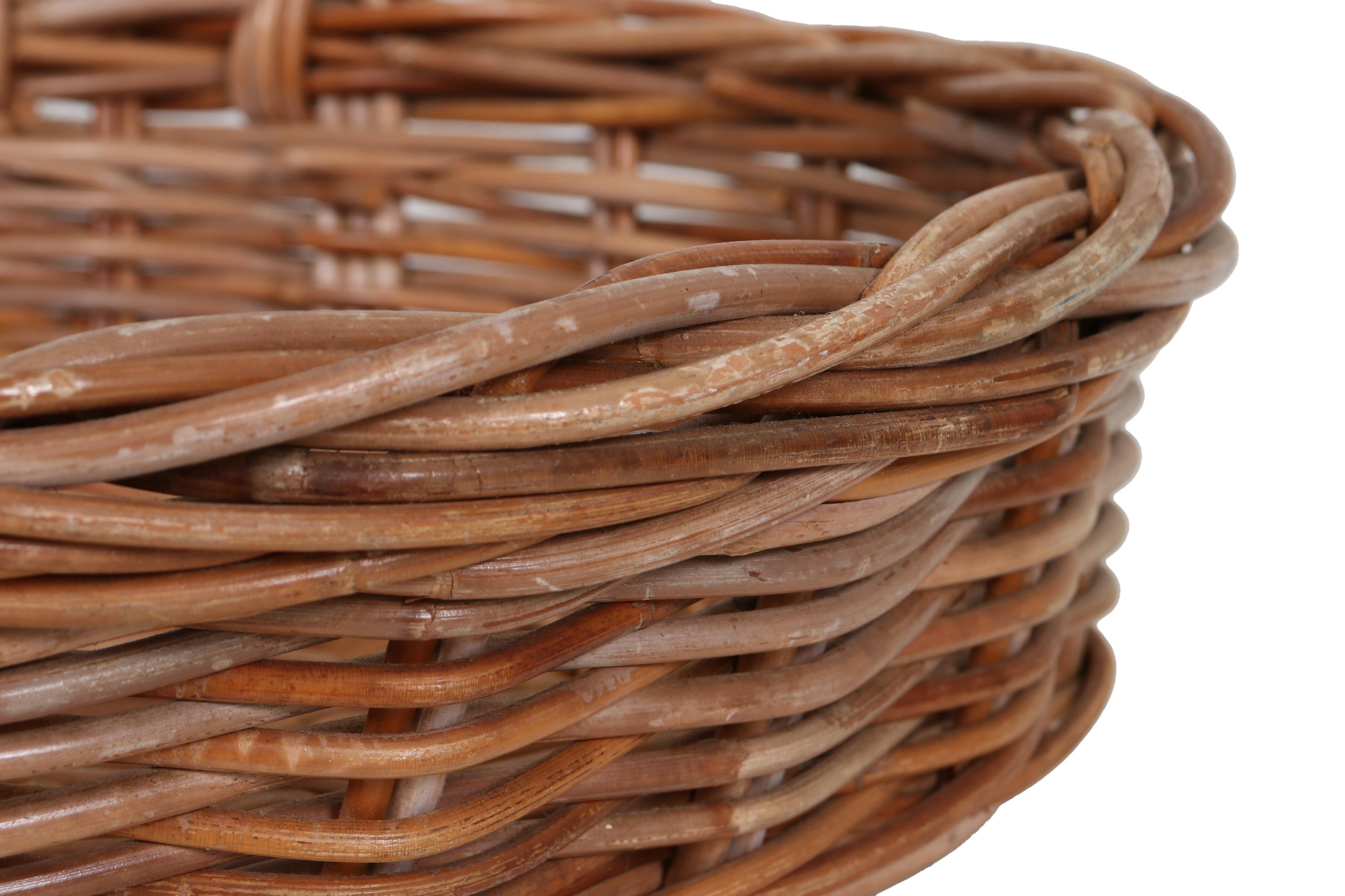 20th Century French Country Wicker Basket