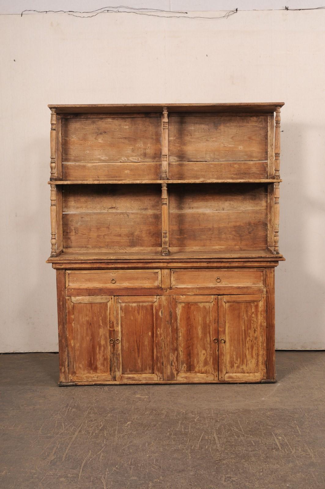 Französischer Hutch-Schrank aus Holz im Landhausstil, um 1850 im Angebot 7