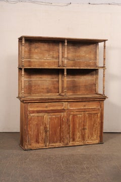 French Country Wooden Hutch Cabinet, Circa 1850