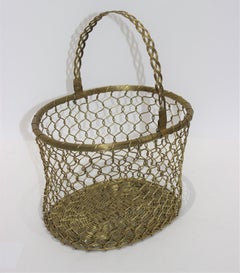 Woven Brass Basket
