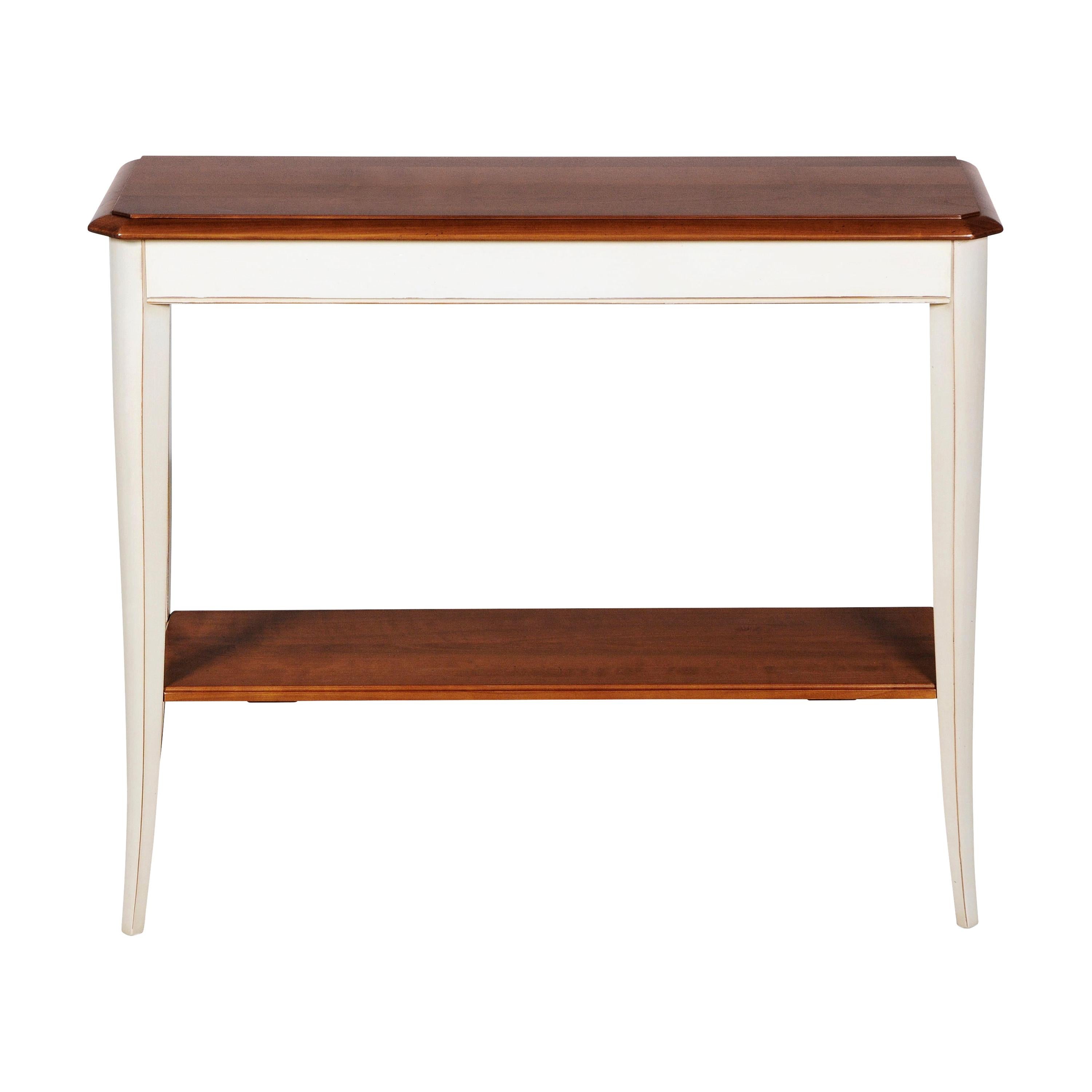 French Countryside Console Table in Cherry, 100% Made in France
