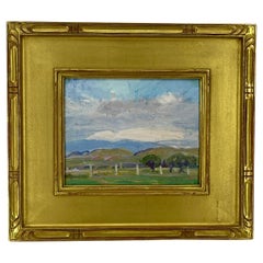 French Countryside Impressionist Landscape Oil Painting, circa 1930's